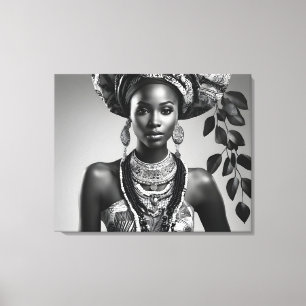 Impressão Em Tela Linda mulher africana