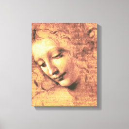 Impressão Em Tela Linda mulher por Leonardo da Vinci