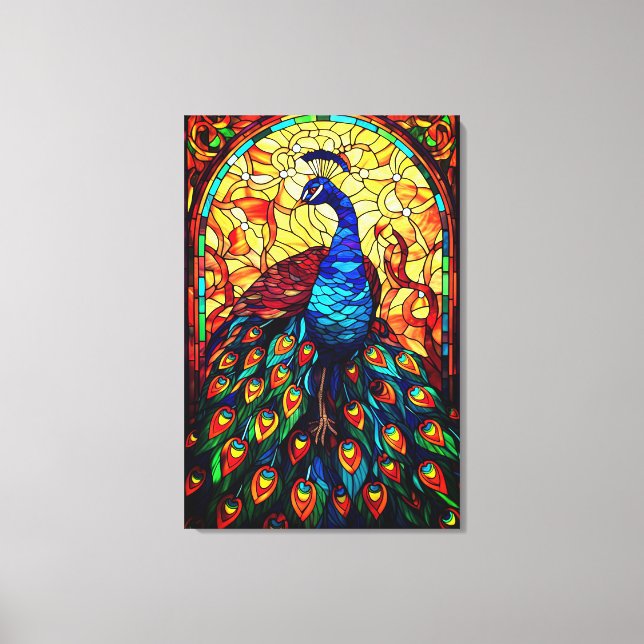 Impressão Em Tela Linda Peacock Vidro Escondido Arte Selvagem (Frente)