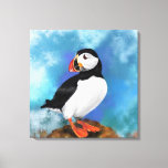 Impressão Em Tela Linda pintura de pássaros de Puffin Atlântico Migr<br><div class="desc">Bonita pintura de pássaros-do-Atlântico Pintura de Arte Maravilhada</div>