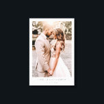 Impressão Em Tela Lindo Álbum de Fotos de Casamento<br><div class="desc">Torne esta simples peça de arte de parede em tela minimalista moderna o seu primeiro souvenir de casamento para desfrutar ao longo dos anos e marcar o início da sua vida conjugal desde o primeiro dia. Substitua a foto de amostra pela sua foto de casamento favorita e personalize com seus...</div>