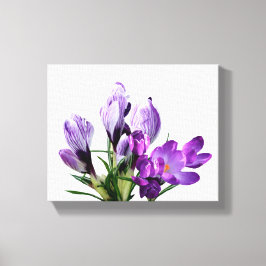 Impressão Em Tela Lindo crocus floral roxo moderno digital 