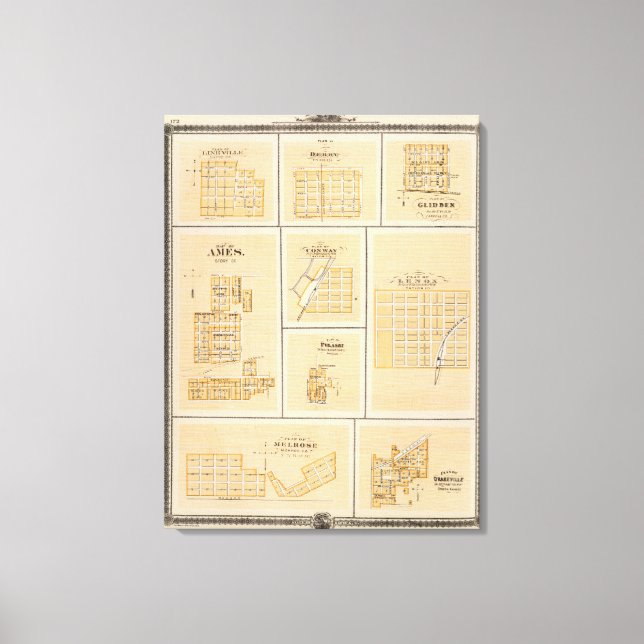 Impressão Em Tela Lineville, Derby, Glidden, Ames, Conway (Frente)