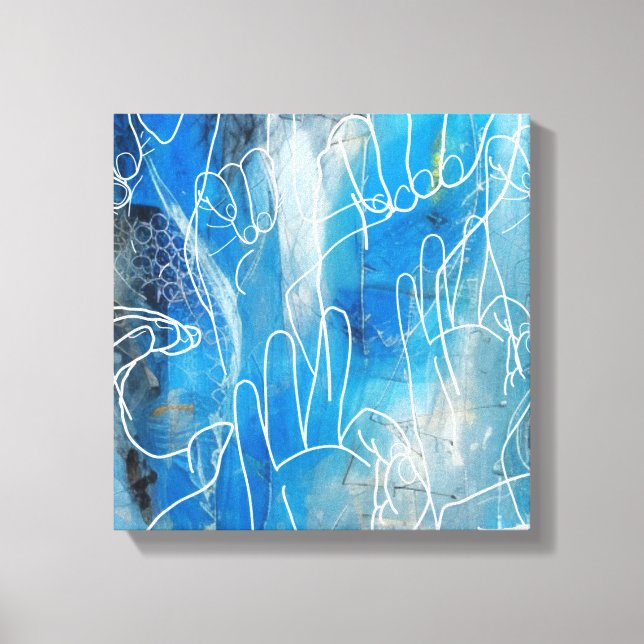 Impressão Em Tela Língua de sinais americana (Frente)