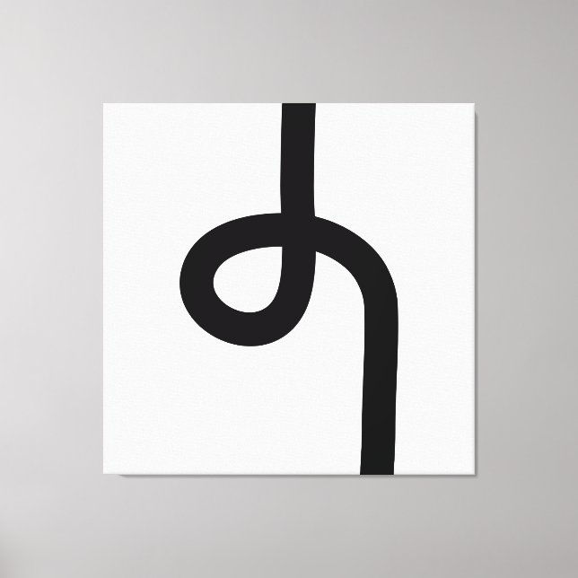 Impressão Em Tela Linha com loop - Preto em branco (Frente)