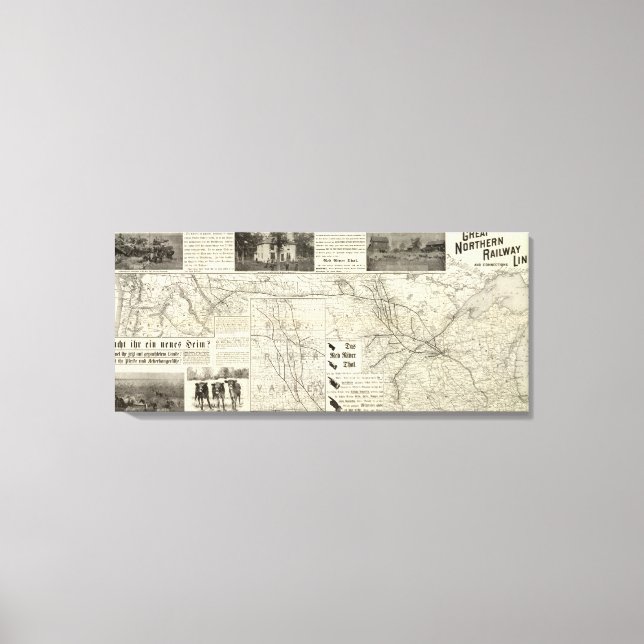 Impressão Em Tela Linha ferroviária do Norte excelente (Frente)