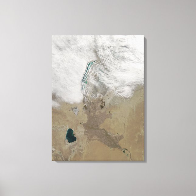 Impressão Em Tela Linhas distintas de nuvens (Frente)