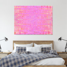 Linhas Sinuosas Abstratas Retrô Rosa e Laranja