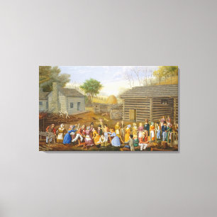 Impressão Em Tela Linho que Scutching a abelha, 1885 (óleo no