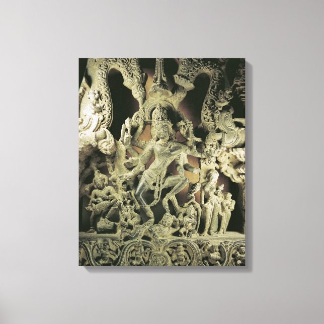 Impressão Em Tela Lintel com Shiva Nataraja, dinastia Kakatiya (Frente)