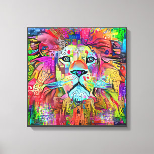 Impressão Em Tela Lion-Face Zazzle_Growth.