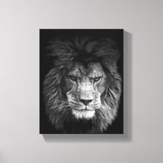 Impressão Em Tela Lion poster leão linho BLACK