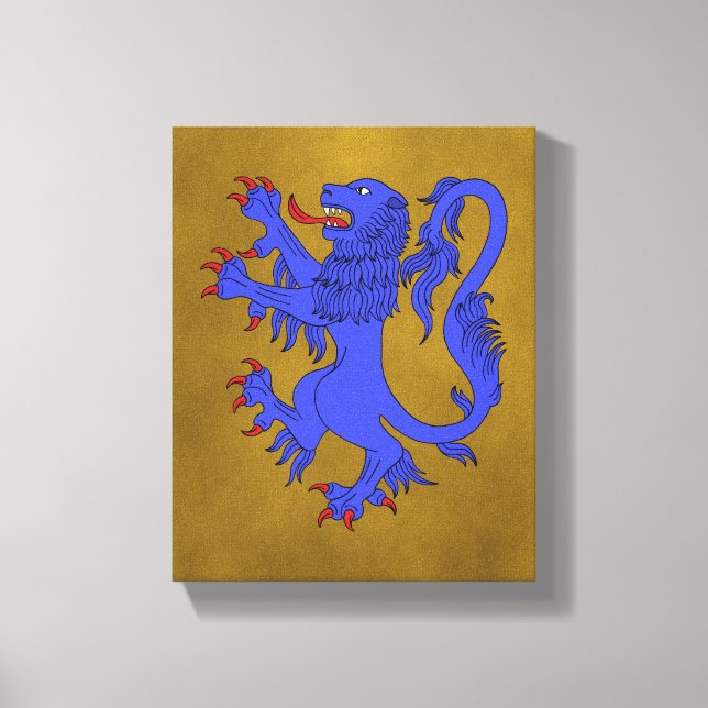 Impressão Em Tela Lion Rampant Azure (Frente)