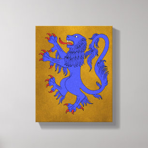 Impressão Em Tela Lion Rampant Azure
