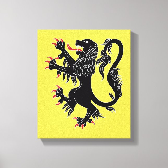 Impressão Em Tela Lion Rampant Sable (Frente)