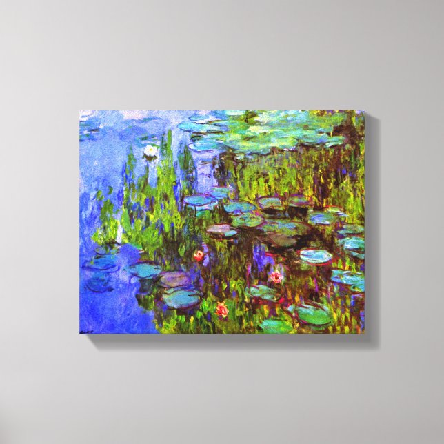 Impressão Em Tela Lírios d'água de Claude Monet (Frente)