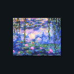 Impressão Em Tela Lírios de Água Monet com Reflexões de Pond<br><div class="desc">Claude Monet foi um dos fundadores do Impressionismo Francês pintando paisagens ao ar livre. Esta é uma de suas muitas pinturas de lago de água do jardim mostrando o reflexo do céu acima,  com galhos selvagens chorando pendurados sobre a lagoa,  e as flores de lírio flutuando na água.</div>