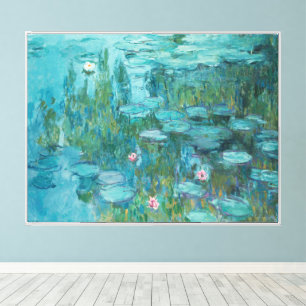 Impressão Em Tela Lírios de água, pintura a óleo de arte fina, Claud
