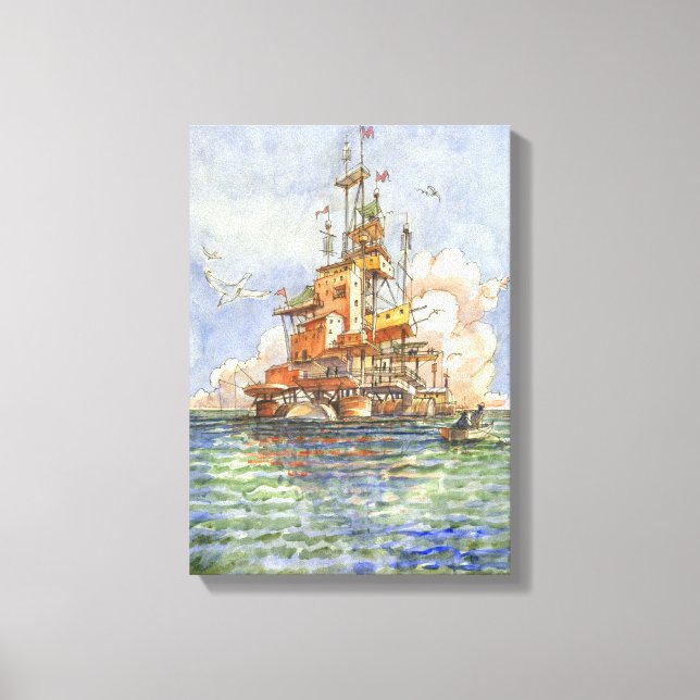 Impressão Em Tela L''Isola Galeggiante (Frente)