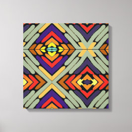 Impressão Em Tela Listras Abstratas Multicoloridas