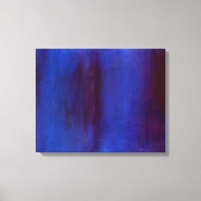Impressão Em Tela Listras Abstrato azuis e borgonhetas (Frente)