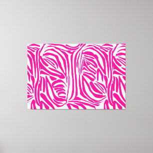 Impressão Em Tela Listras de zebra rosa