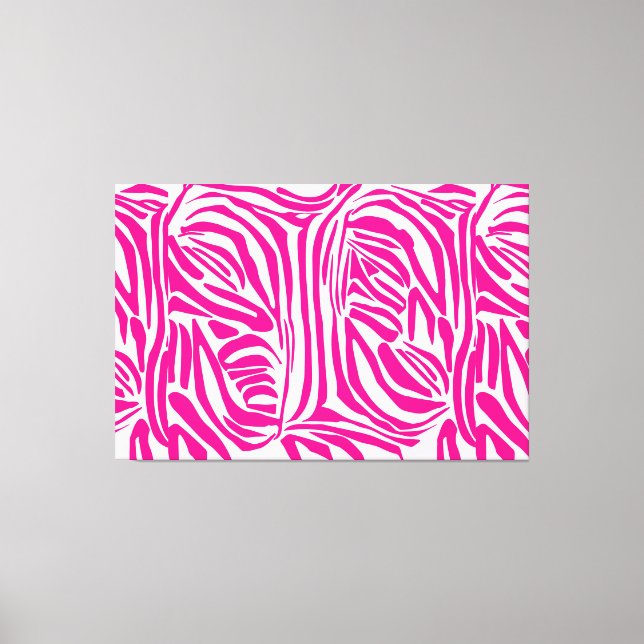 Impressão Em Tela Listras de zebra rosa (Frente)