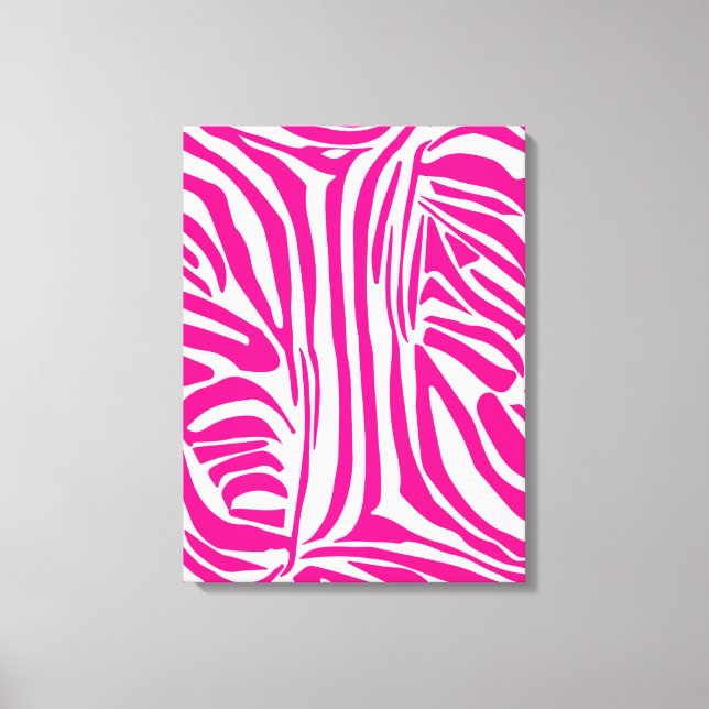 Impressão Em Tela Listras de zebra rosa (Frente)