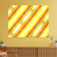Listras Diagonais Retrô em Amarelo e Laranja