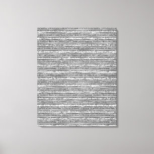 Impressão Em Tela Listras Glittery de prata