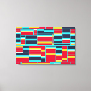 Impressão Em Tela Listras horizontais e verticais