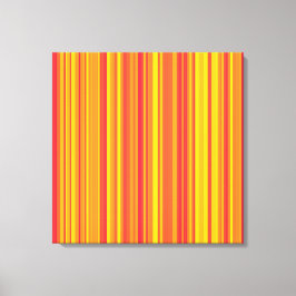 Impressão Em Tela Listras Laranja Vermelho Amarelo