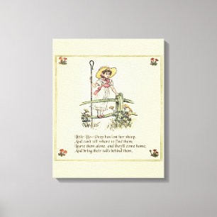 Impressão Em Tela Little Bo-Peep: Clássico Kate Greenaway Berçário