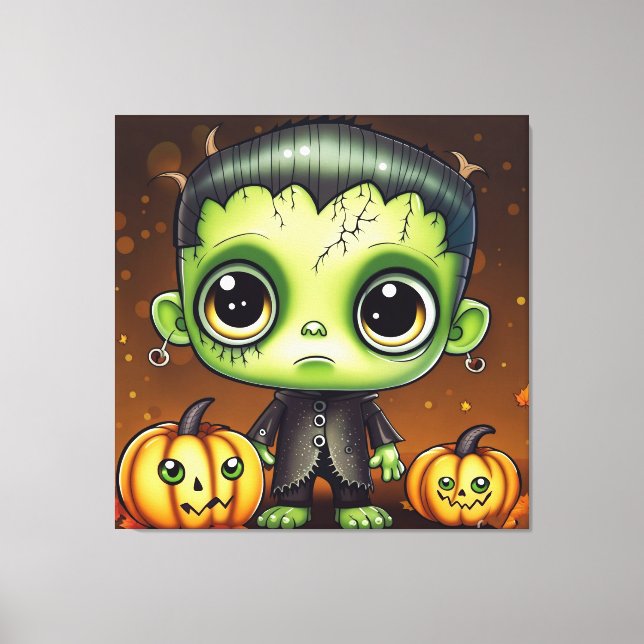 Impressão Em Tela Little Halloween Frankenstein (Frente)