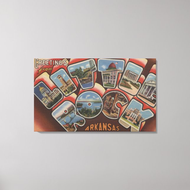 Impressão Em Tela Little Rock, Arkansas - Grandes Cenas de Letra 2 (Frente)