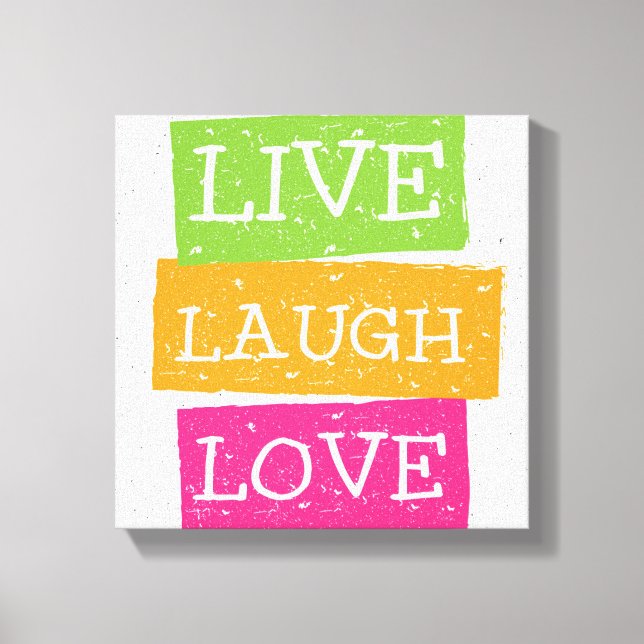 Impressão Em Tela Live Laugh Love 2 (Frente)