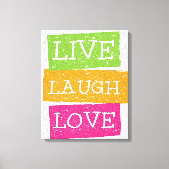 Impressão Em Tela Live Laugh Love 2 (Frente)