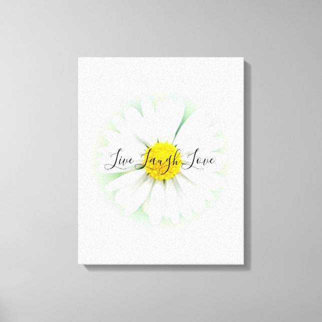 Impressão Em Tela Live Laugh Love Daisy (Frente)