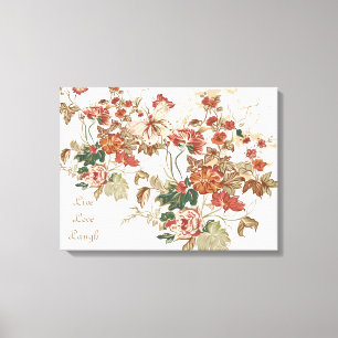 Impressão Em Tela LIve Love Laugh Floral Butterfly Wall Art