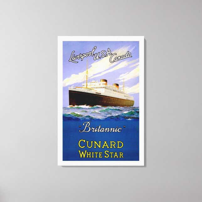 Impressão Em Tela Liverpool, EUA e Canadá ~ por Britannic (Frente)