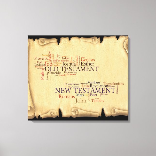 Impressão Em Tela Livros Da Bíblia Esticada Da Tela (Frente)