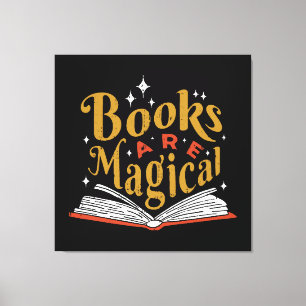 Impressão Em Tela Livros De Vintagem São Magnéticos