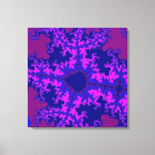 Impressão Em Tela Lixeira Fractal Roxa