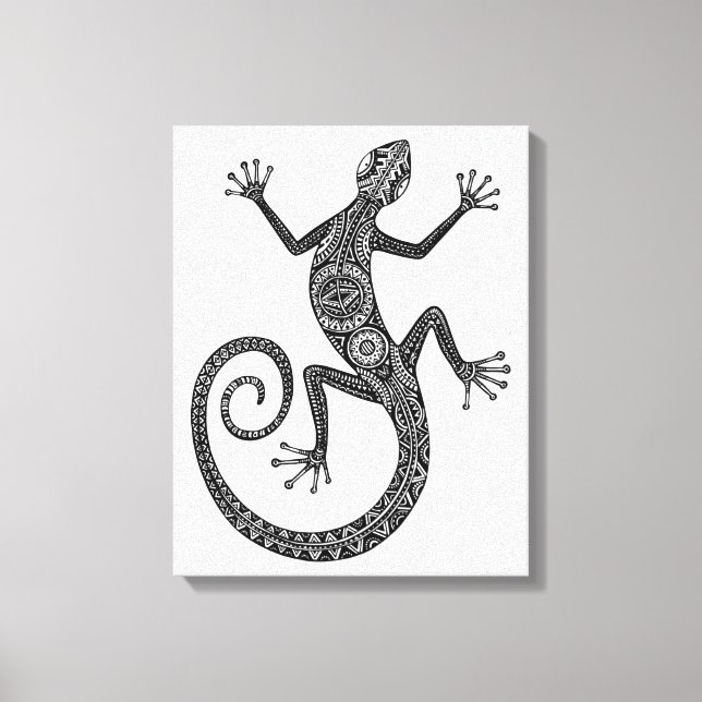 Impressão Em Tela Lizard Ou Salamander Doodle 6 (Frente)