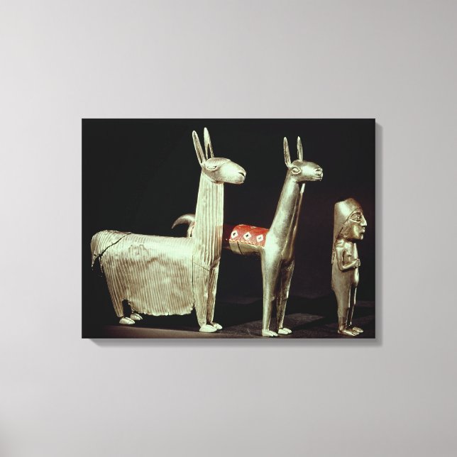 Impressão Em Tela Llama, alpaca e mulher (Frente)