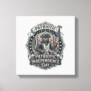 Impressão Em Tela Lobisomem Patriota Horror Patriótico Monstro Patri