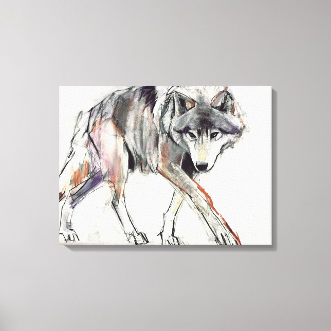 Impressão Em Tela Lobo (Frente)