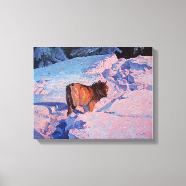 Impressão Em Tela Lobo (Frente)