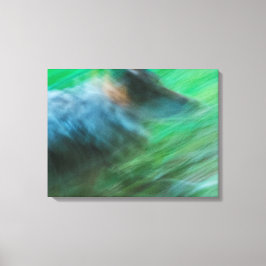 Impressão Em Tela Lobo Velocidade 24" x 18", 1,5", Único