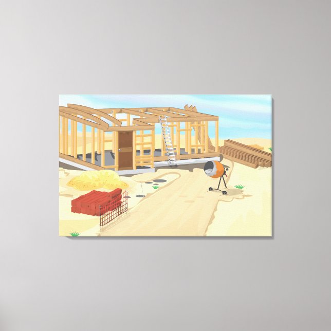 Impressão Em Tela Local de construção (Frente)